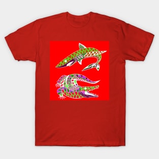 king of the wild the shark and the alligator T-Shirt